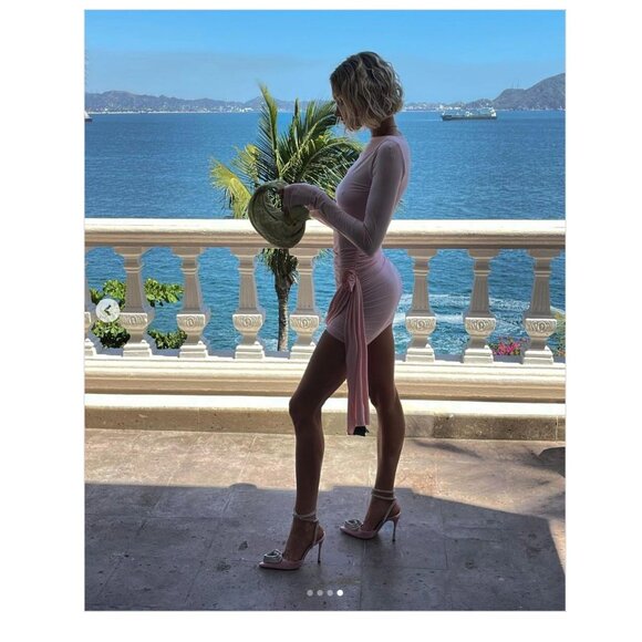 LIONESS Glory Mini Dress in Blush XLarge New Womens Long Sleeve Pink - Picture 8 of 14